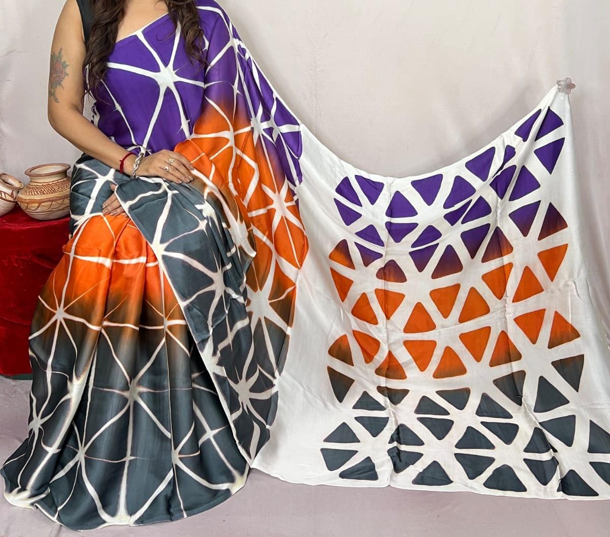 Pure Modal Silk Saree with blouse
