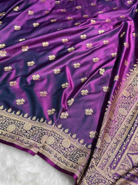 Banarasi Pure katan mashru silk saree With Blouse
