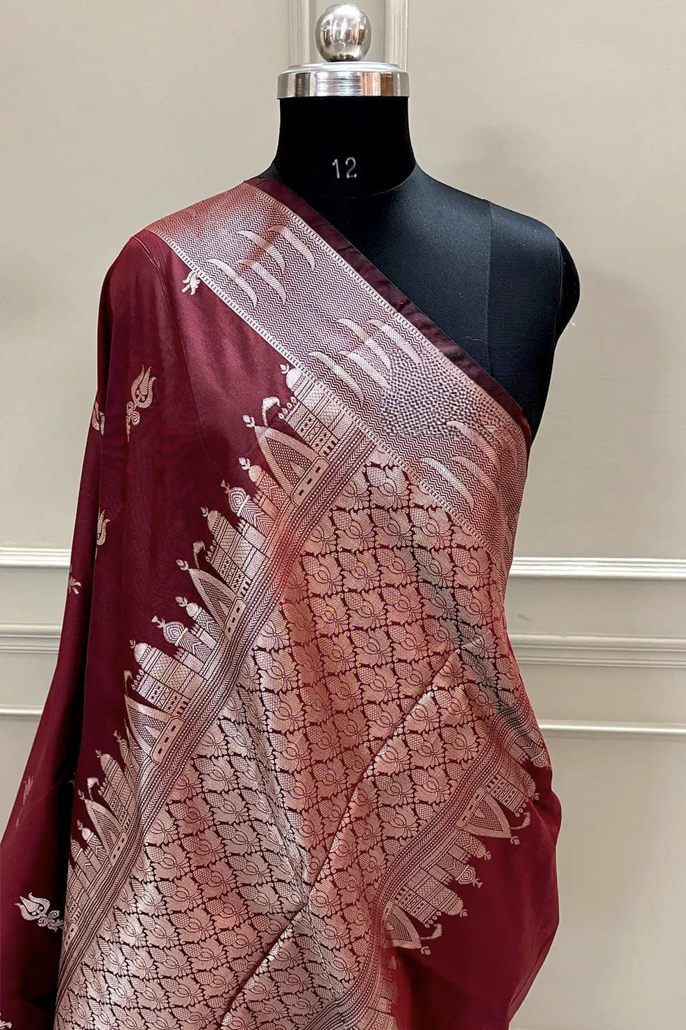 Banarasi Ganga Ghat katan silk saree