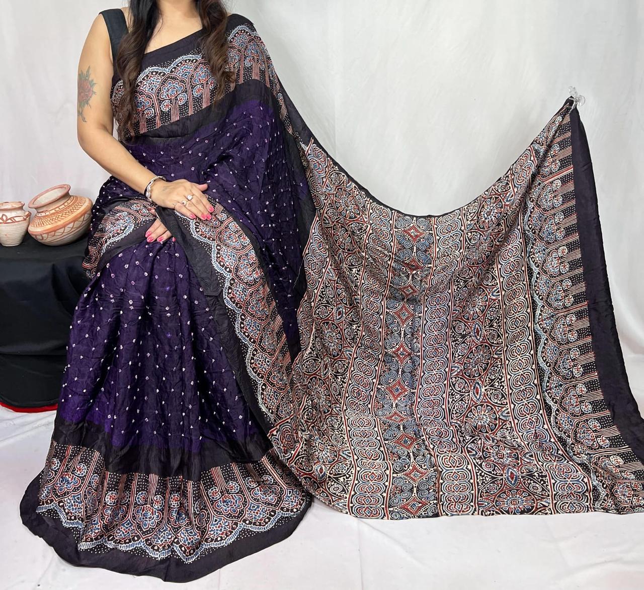 Pure Modal Silk Saree with blouse