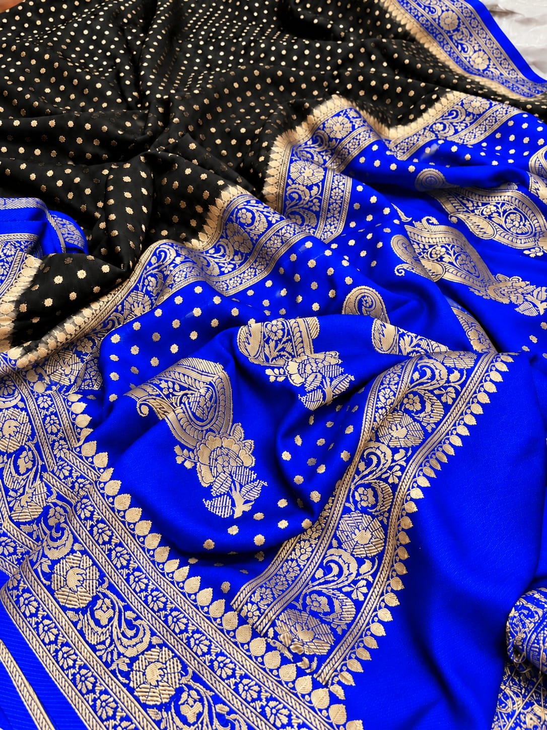 Banarasi Semi Georgette Soft Silk Saree