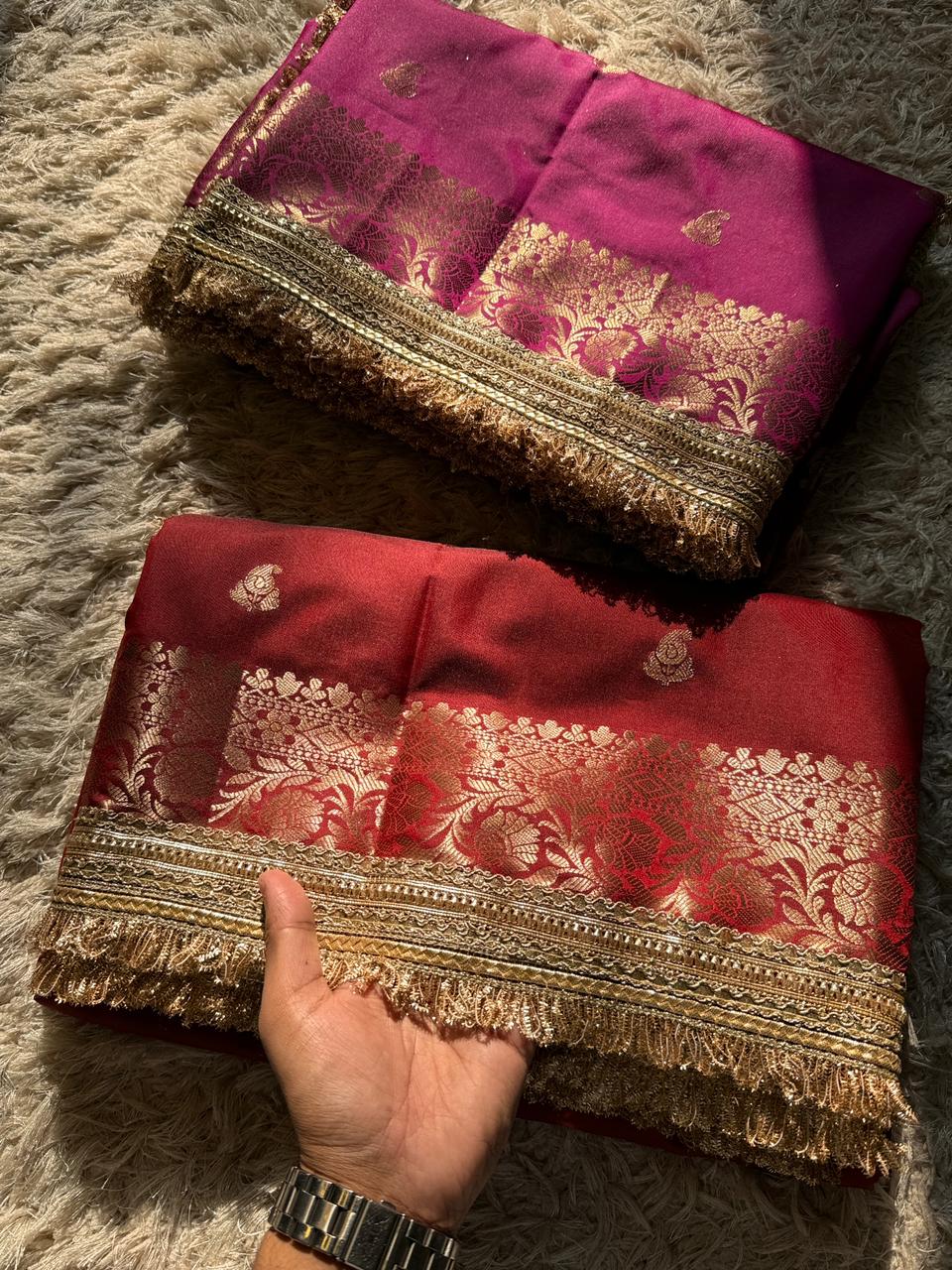 Banarasi Semi katan Soft Silk Saree