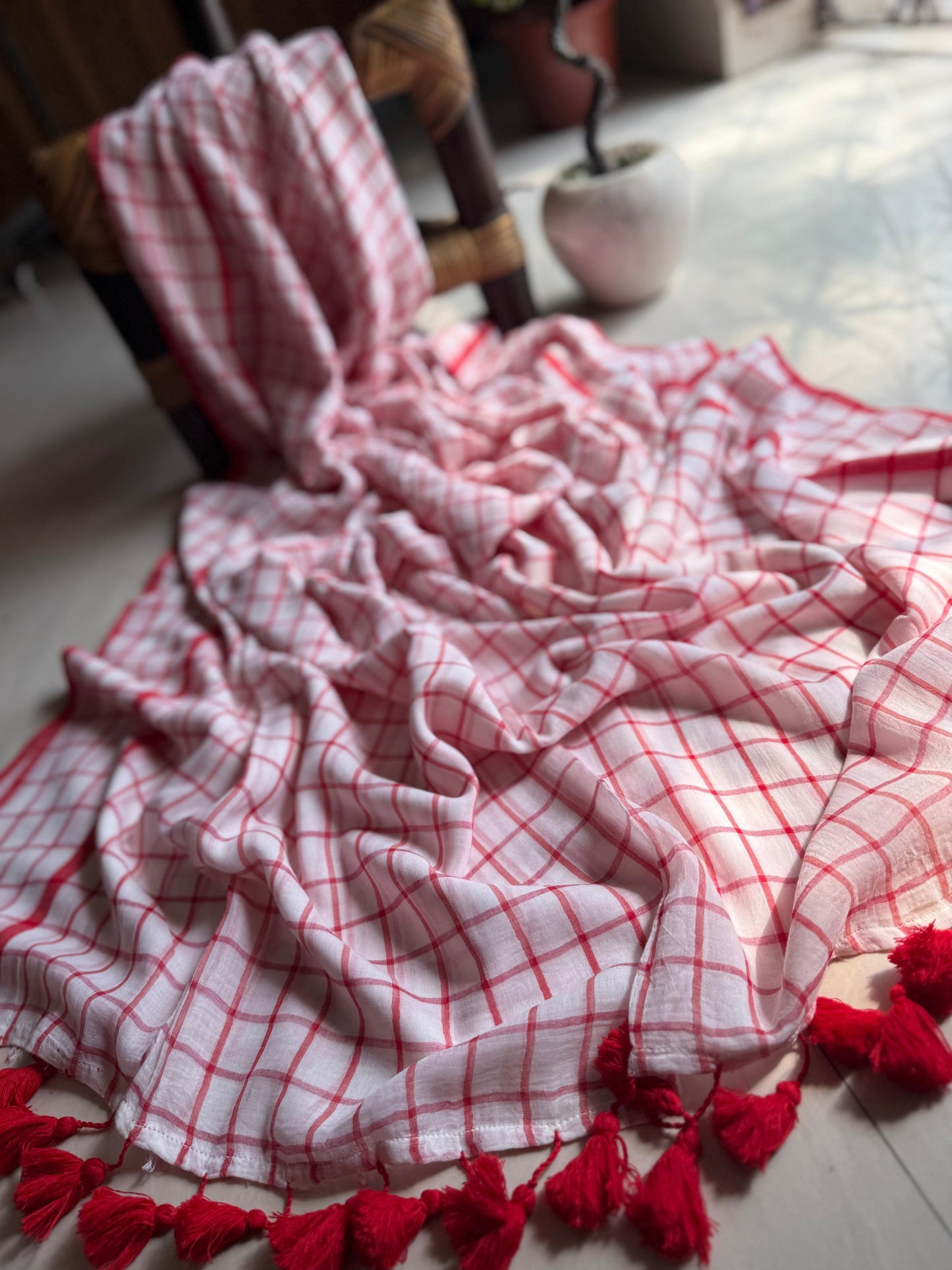 Beautiful Cotton Mulmul  Saree