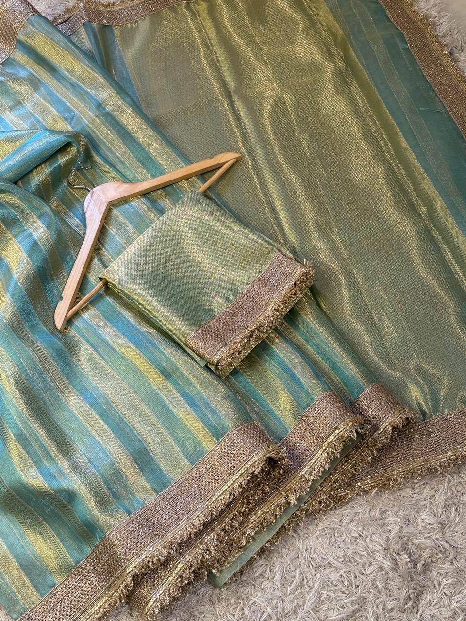 Banarasi Tissue Silk Saree With Blouse