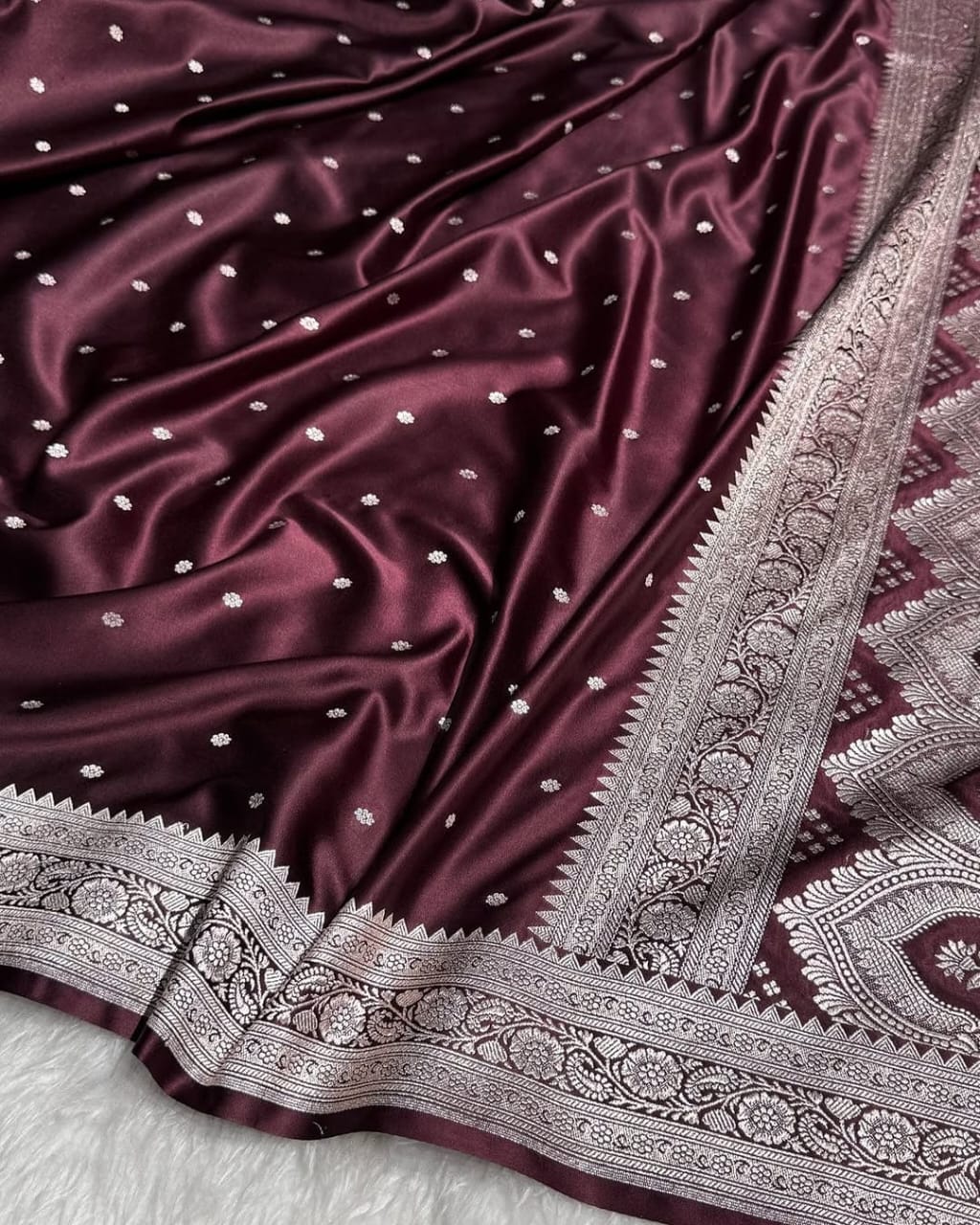 Banarasi Pure katan mashru silk saree With Blouse