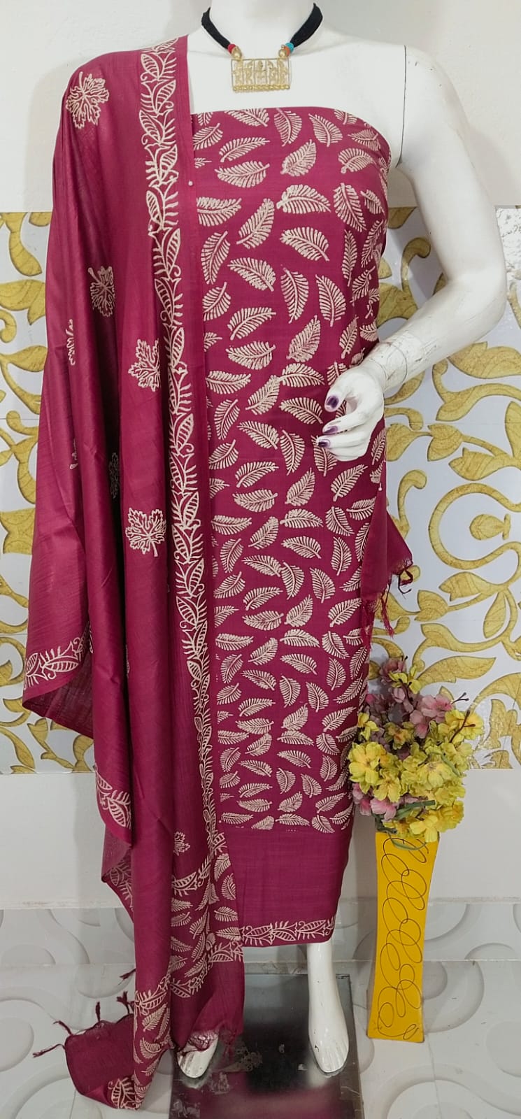 BHAGALPURI   DESCHARGE PRINT  UNSTITCHED SUIT