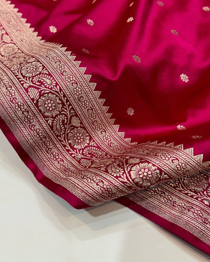 Banarasi Pure katan mashru silk saree With Blouse