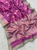 Banarasi Tissue Silk Saree With lace work border