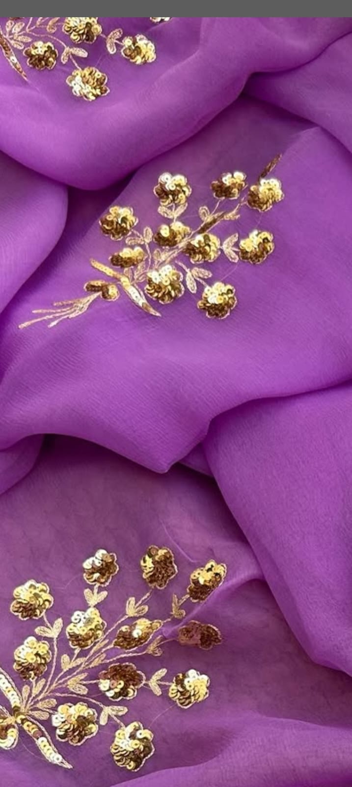 Elegant Pure Diamond Chiffon Party Wear Saree with Blouse