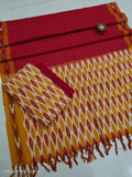 Pure  ikkat Cotton Unstitched Suit With Dupatta