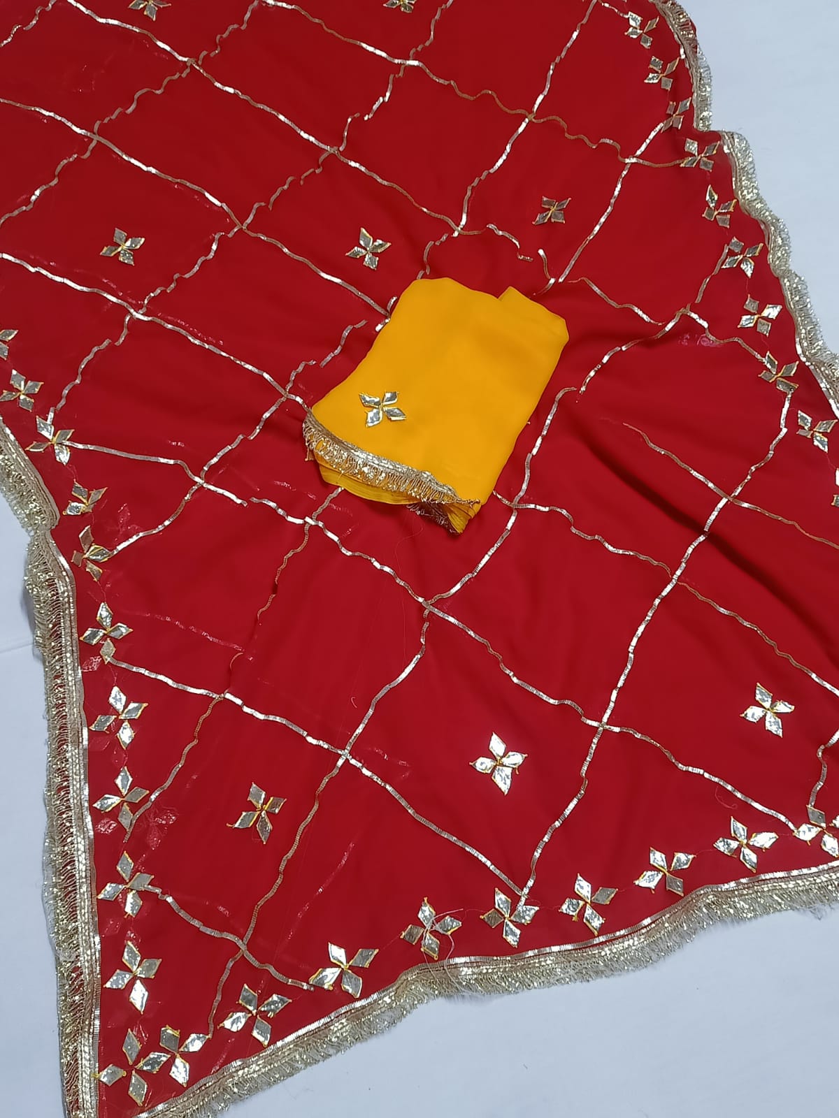 Beautiful Georgette Gota  Patti  Work Saree