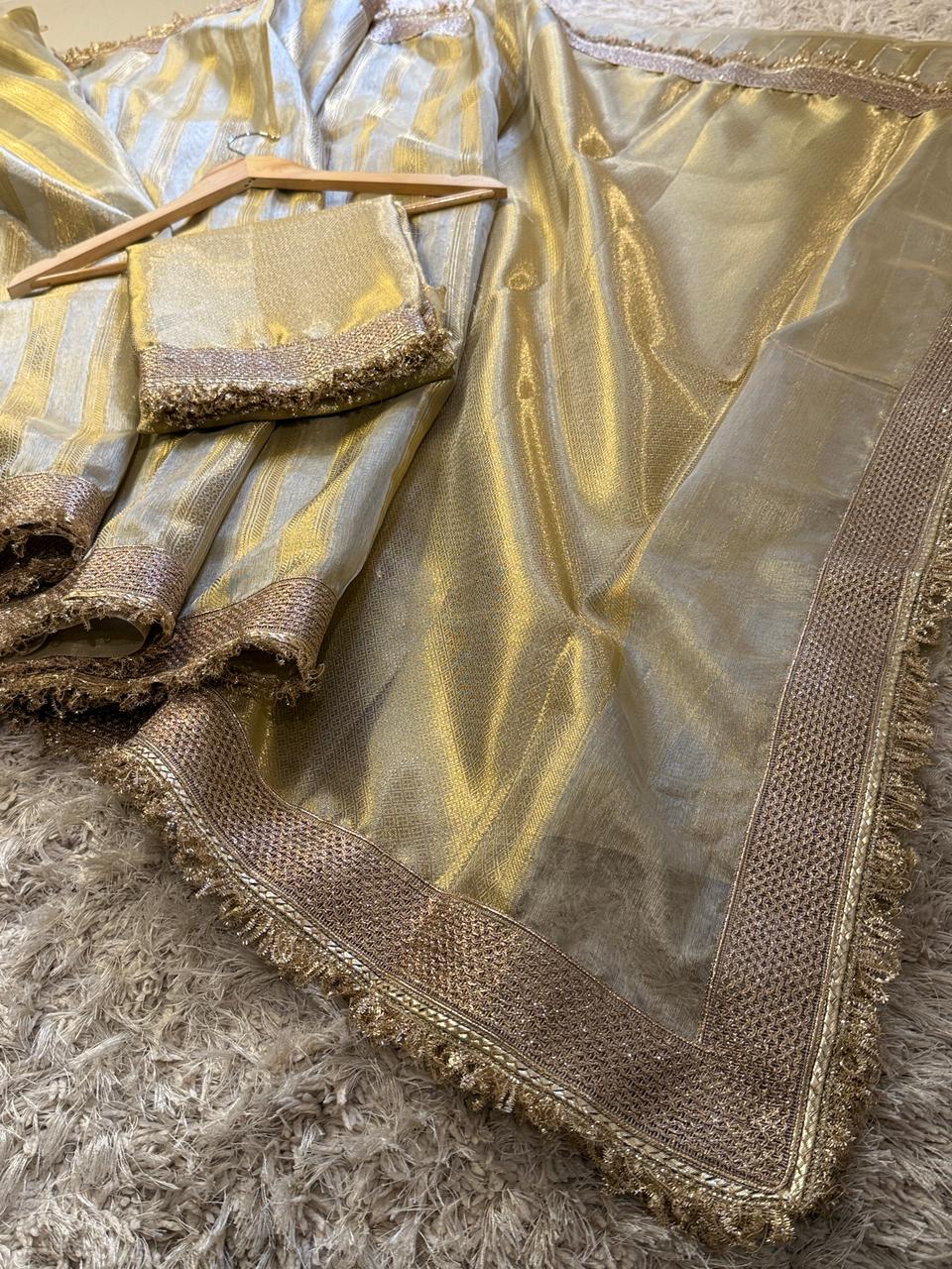 Banarasi Tissue Silk Saree With Blouse