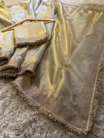 Banarasi Tissue Silk Saree With Blouse