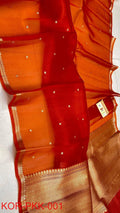 Pure Handloom banarasi  kora Silk Saree