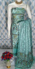 BHAGALPURI   KATAN MADHUBANI PRINT UNSTITCHED SUIT