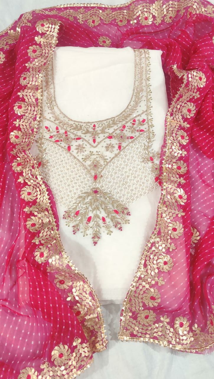 Ladies Heavy Gota Patti Work Suit at Rs 2800 in Delhi | ID: 12924822533