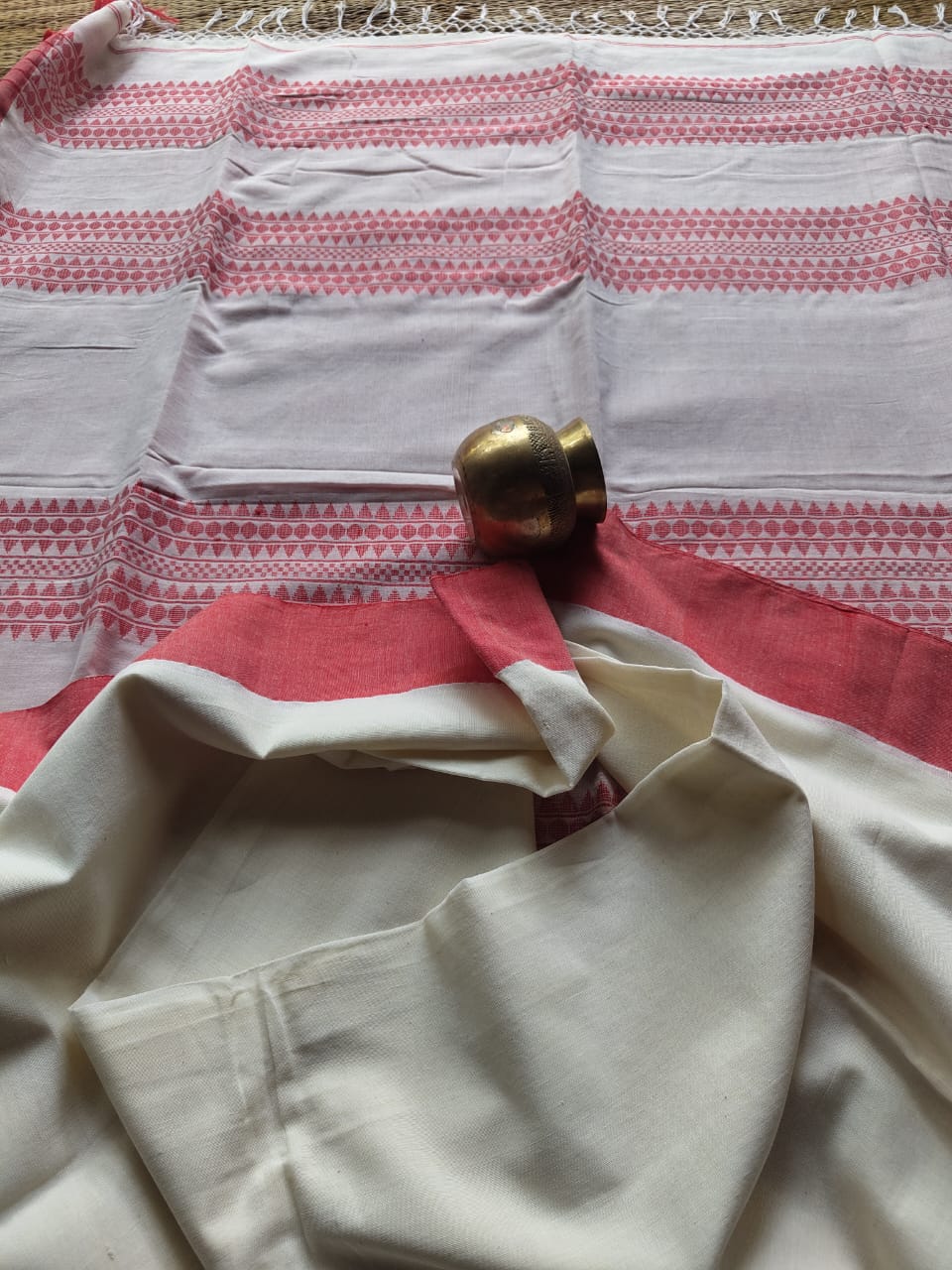 Bengal  Pujo Special Mercerised Cotton Saree
