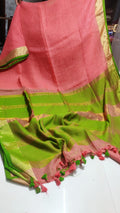 Pure Linen By Linen Saree From the Loom's of Bengal