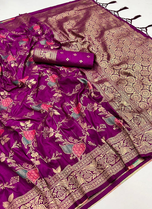 Banarasi Soft Silk Zari Work Saree