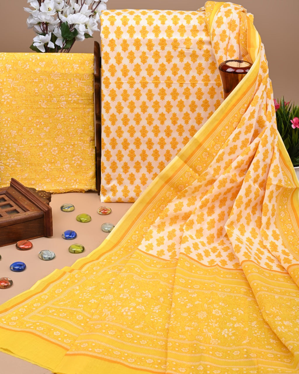 Buy Pure Cotton Suits With Cotton Dupatta Online in India thecotlin