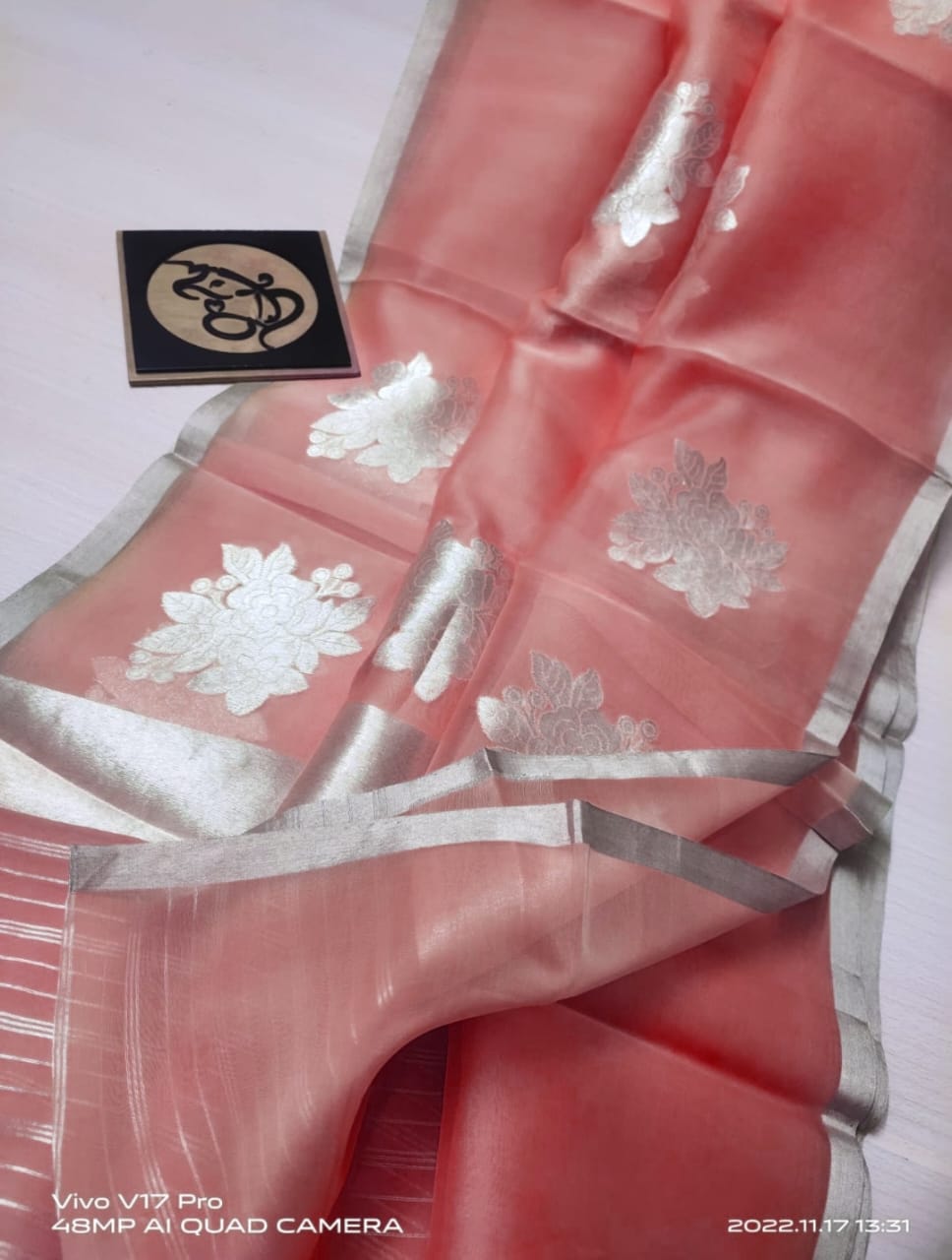 Banarasi Semi  Kora Organza Dybel  Saree