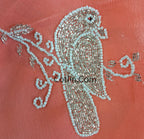 Beautiful Pure Jaipuri Chiffon 13 big Bird motif work Saree with blouse