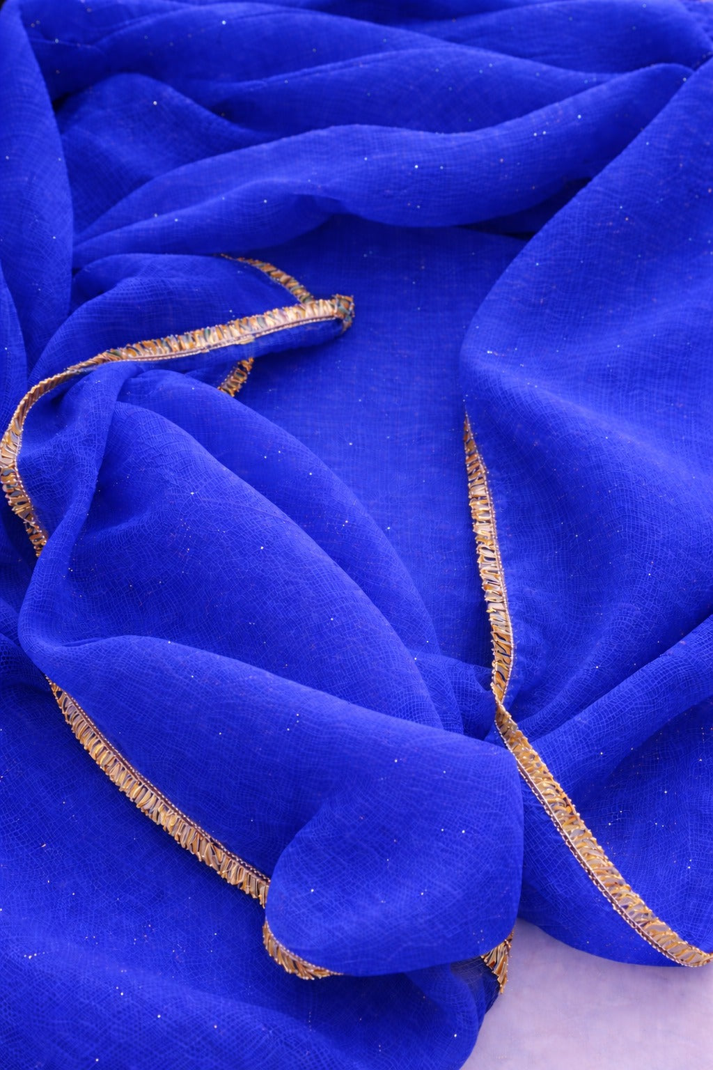Pure Kota doria 3 pc Unstitched Suit with Mukaish work With shantoon bottom