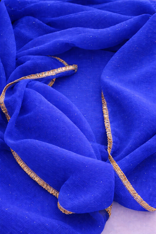 Pure Kota doria 3 pc Unstitched Suit with Mukaish work With shantoon bottom