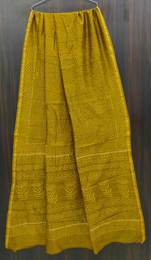 Traditional Hand-block Print Chanderi Silk Saree