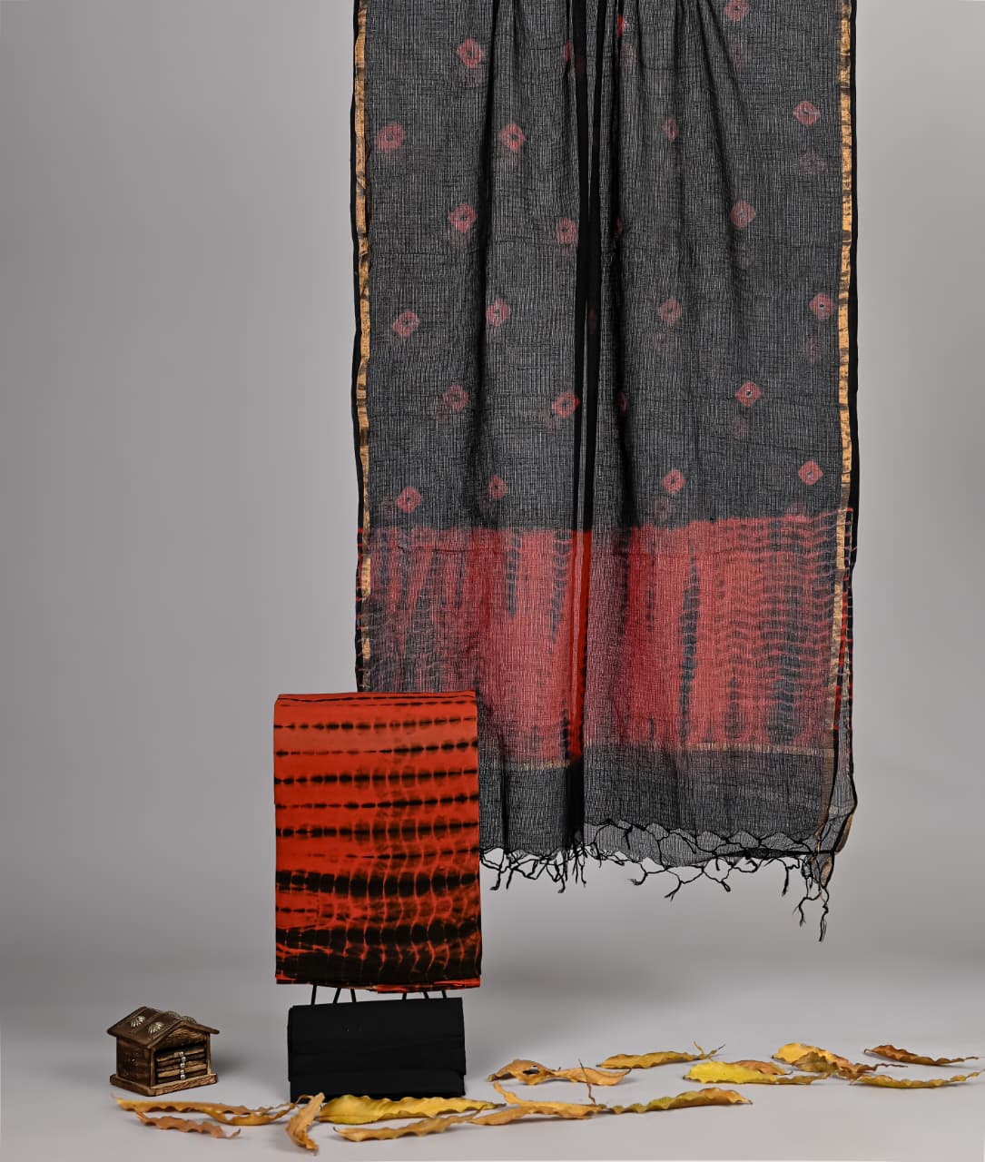 Pure Cotton Hand Block Print Suit With Kota Doriya Dupatta