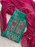 Designer Georgette Suit Set with Gota Patti Work