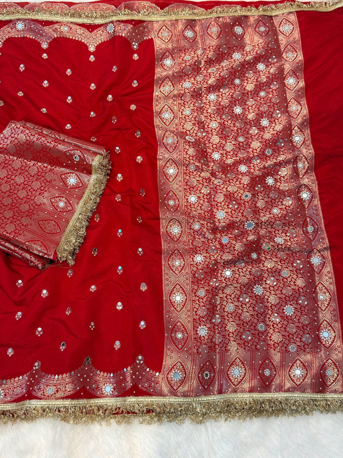 Banarasi  katan soft silk saree with blouse