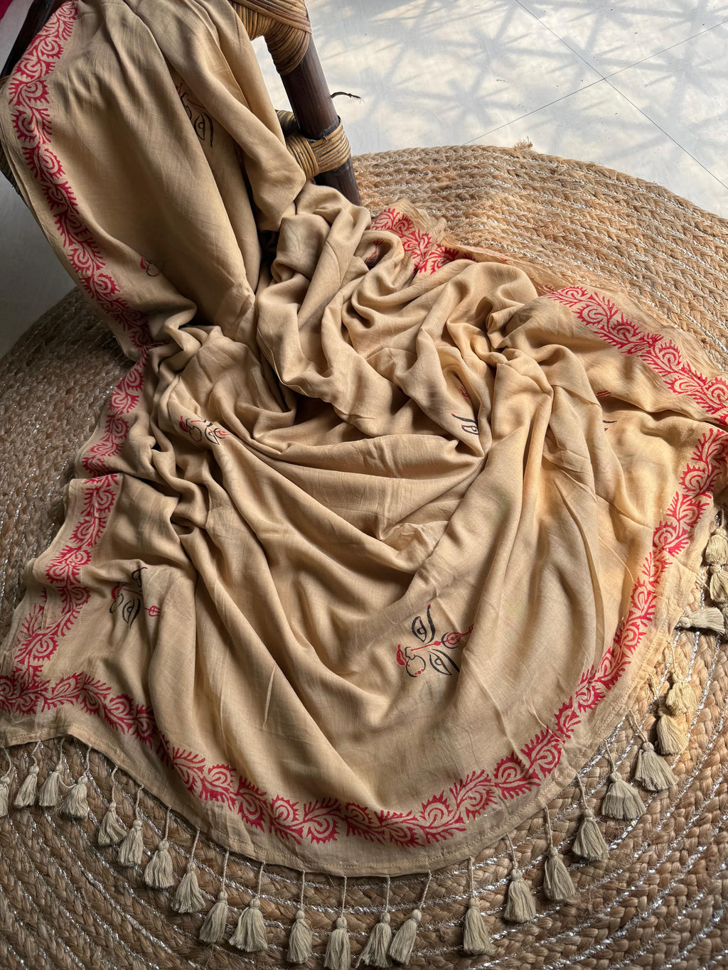 Beautiful Cotton Mulmul  Saree