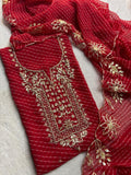 Designer Georgette Suit Set with Gota Patti Work