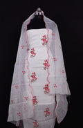 Kota Doria Embroidery work Unstitched Suit
