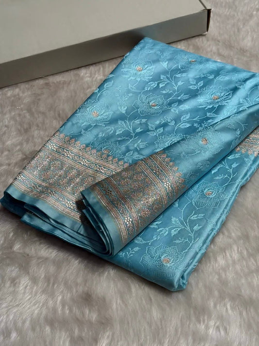 Banarasi Pure katan mashru silk saree With Blouse