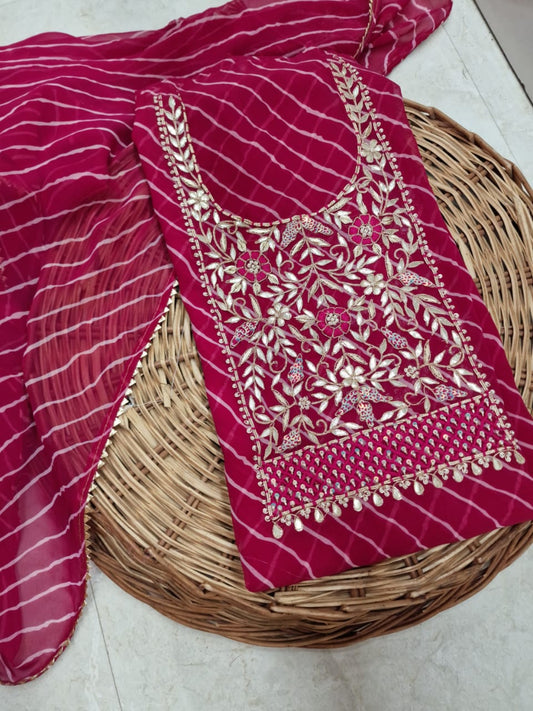 Designer Georgette Suit Set with Gota Patti Work