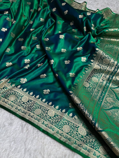 Banarasi Pure katan mashru silk saree With Blouse