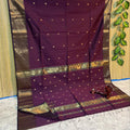 Maheshwari Cotton Silk Zari Work Saree With Blouse