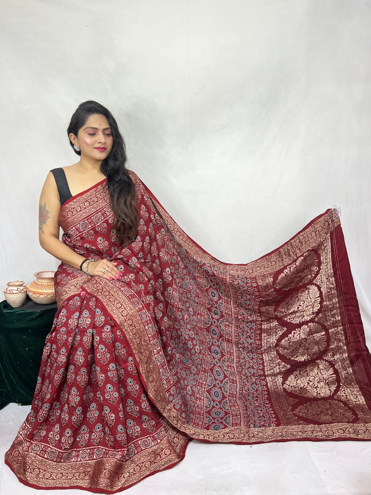 Pure Modal Silk Saree with blouse