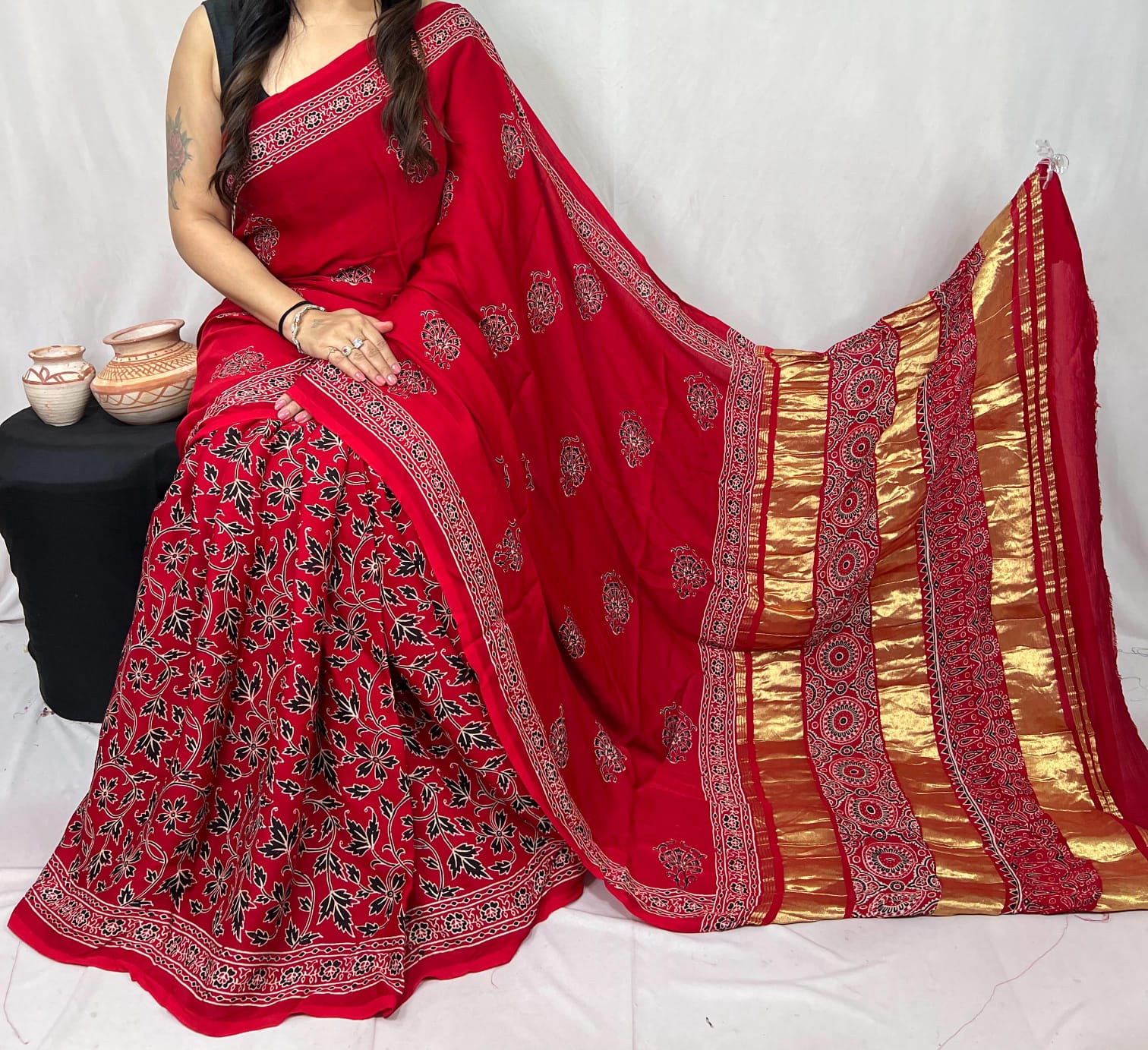Pure Modal Silk Saree with blouse