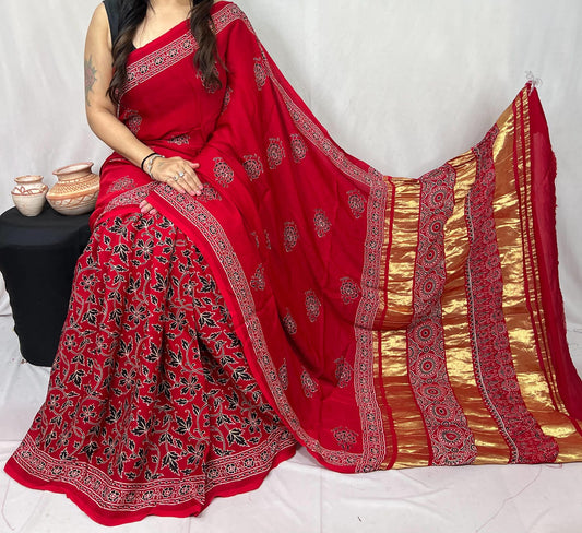 Pure Modal Silk Saree with blouse