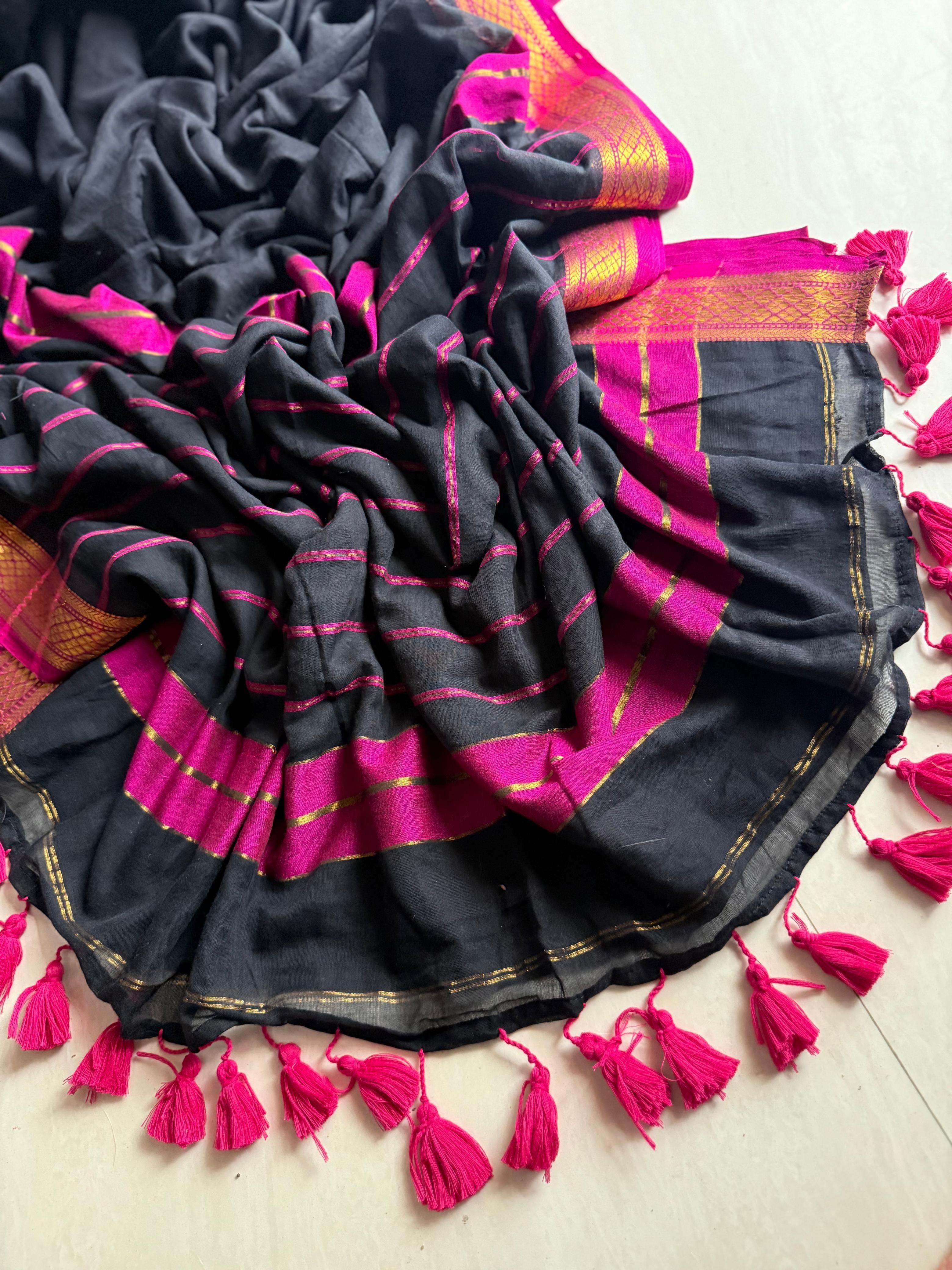 Beautiful Cotton Mulmul  Saree