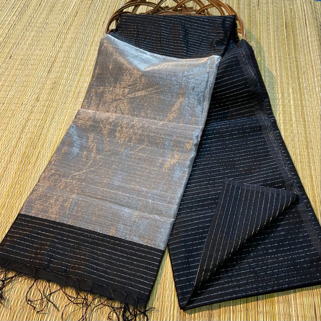 Handloom silk cotton With pallu zari work With blouse