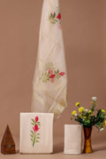 Pure Cotton Unstitched Suit With Organza Silk Dupatta