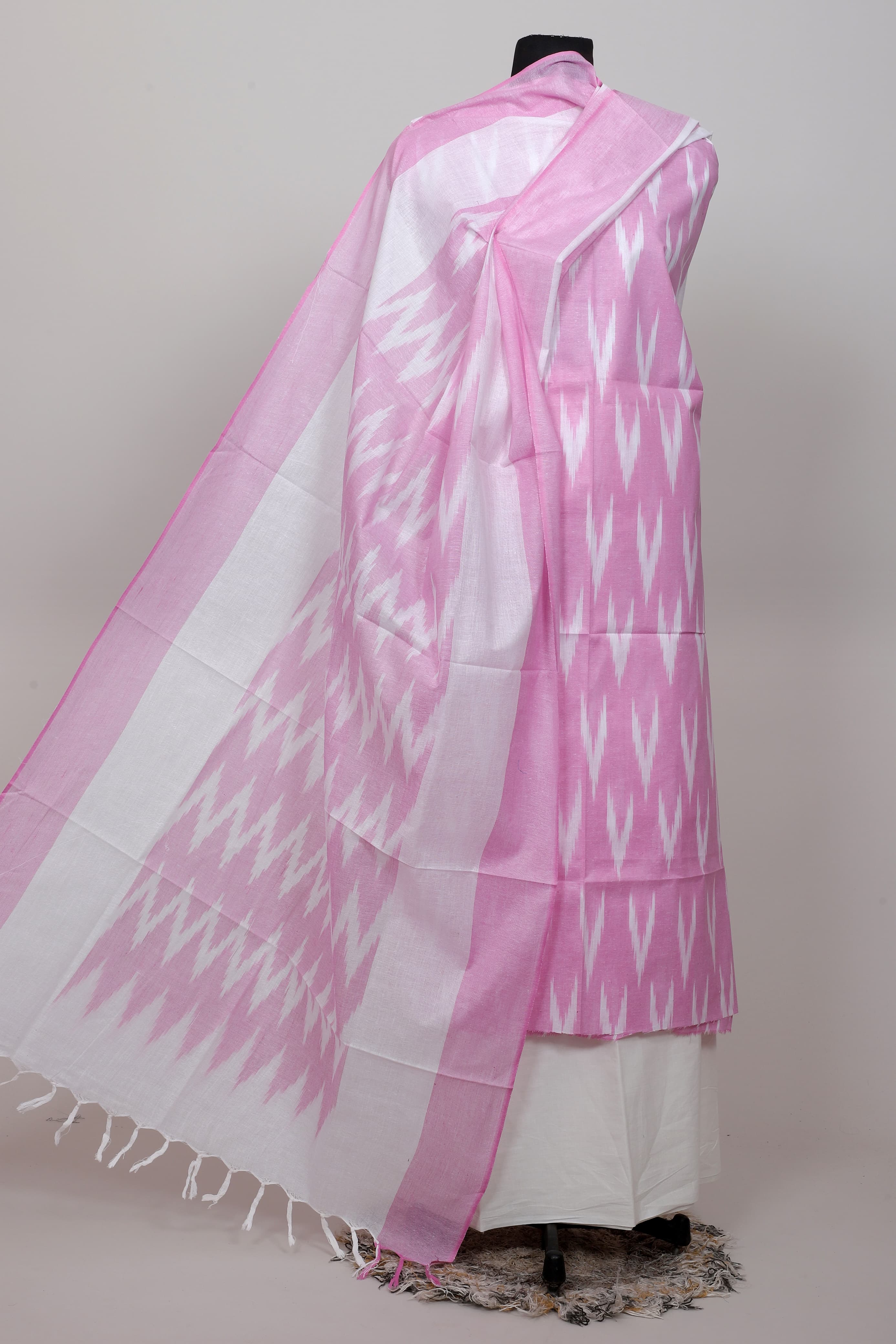 Pure  ikkat Cotton Unstitched Suit With Dupatta