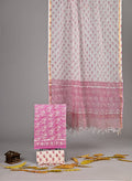 Pure Cotton Hand Block Print Suit With Kota Doriya Dupatta