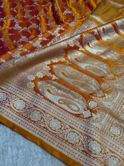 Banarasi Pure katan mashru silk saree With Blouse