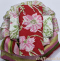 Pure cotton hand-block print suit with Chiffon dupatta