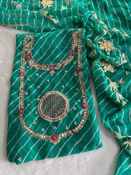 Designer Georgette Suit Set with Gota Patti Work